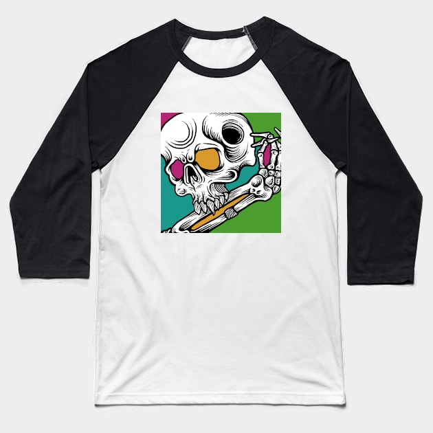 Eat Hand Baseball T-Shirt by Stayhoom